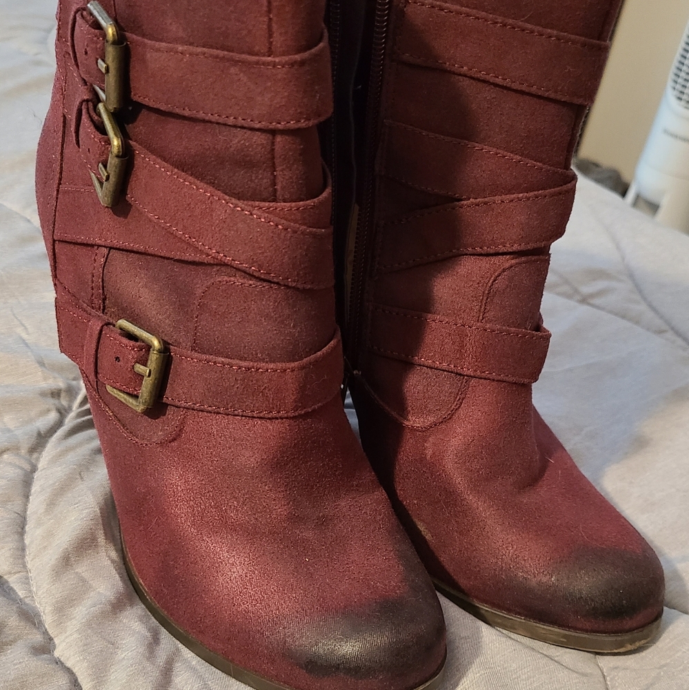 Burgundy Booties